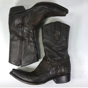 Forastero Mens Point Toe Brown Leather Cowboy Boots Size 8.5